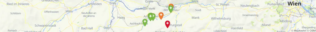 Map view for Pharmacies emergency services nearby Sankt Georgen am Ybbsfelde (Amstetten, Niederösterreich)